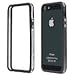 MBox TPU Silicone Bumper Case Cover with Metal Buttons for iPhone 5 5S 5th Gen Black