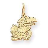 14k Collegiate of Kansas Jayhawk Charm