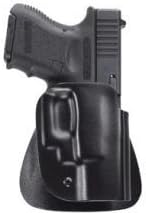 Uncle Mike's Tactical Kydex Open Top Hip Holster with Paddle and Belt Loop Accessories, Black