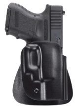 Uncle Mike's Tactical Kydex Open Top Hip Holster with Paddle and Belt Loop Accessories, Black