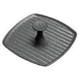 Le Creuset Enameled Cast-Iron 9 Inch Panini Press, Satin Black