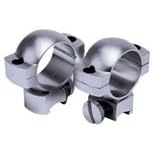SIMMONS ALUMINUM STANDARD 1 SCOPE RINGS Finish: Silver Hgt: High by 