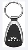 Infiniti Chrome/Black Teardrop Keychain