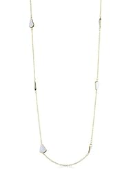Dean Davidson "CLEO" Gold with White Enamel Fan Charm Necklace