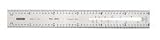 General Tools Rule, Inch & Wire Gauge, Flexible SS, 6