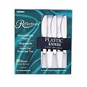Reflections Heavyweight Plastic Utensils, Knife, 80/Box, Silver