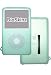 HandHelditems- iPod Video 60GB DioSkinz TransGreen Cover Skin With Free Clear Shield Protector