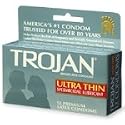 Trojan Ultra Thin Latex Condoms, Spermicidal Lubricant, 12-Count Boxes (Pack of 3)