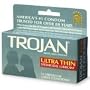 Trojan Ultra Thin Latex Condoms, Spermicidal Lubricant, 12-Count Boxes (Pack of 3)