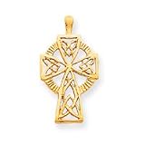 14k Celtic Cross Charm - Measures 27x18mm - JewelryWeb
