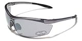 X Loop Sunglasses Wrap Style X6 UV400 Lens for Baseball, Softball, Cycling, Golf, Kayaking and All Active Sports (Gunmetal)