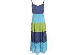 Misses Jane Ashley Sleevess Colorblock Cotton Maxi Dress
