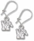 Memphis Tigers M Tiger Dangle Earrings - Sterling Silver Jewelry
