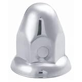 10 Stainless Steel Nut Covers with Flanges for 33mm Lug Nuts on Trucks by Global Parts
