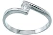925 Sterling Silver Brilliant Cut Solitaire Wrap CZ Ring