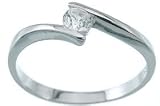 925 Sterling Silver Brilliant Cut Solitaire Wrap CZ Ring