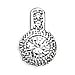Rhodium Plated Round CZ/Pave Edge Slide