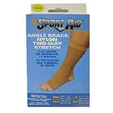 Sportaid Ankle Brace, Nylon Two-Way Stretch, Beige color, Size: Large - 1 ea