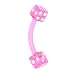 BIOPLAST Pink DICE Eyebrow Ring