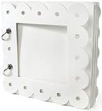 Doodlebug Plain & Simple White Core Chip Albums 10 Pages-Scalloped Eyelet 6