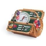 Picnic Time Barrel 18 1/2" Willow basket w/ deluxe service for 2