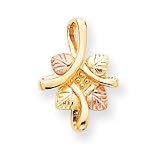 10k Black Hills Gold Scrolled Leaf Pendant