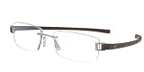 TAG HEUER 7104 004 BRUSHED HAVANA RIMLESS TITNAIUM EYEGLASSES