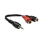Audio Splitter, 3.5Mm Stereo Male To 2 RCA Female