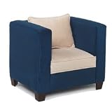 Modern Kids Chair-Color:Navy Blue & Beige
