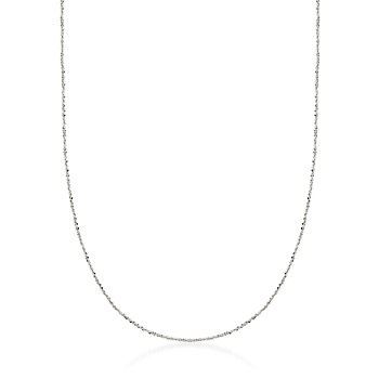 Ross-Simons 14kt White Gold Sparkle Chain Necklace