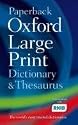 Paperback Oxford Large Print Dictionary & Thesaurus
