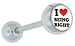 I Heart Being Right Logo Tongue Ring Barbell Body Jewelry