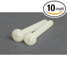 Nylon Machine Screw, Pan Head, Phillips Drive, #10-32, 1/8" Length (Pack of 10)