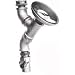 Delta Water Temp II in Line Heavy Duty Chrome Calibrated Thermometer With Temp Lok On/Off Valve and In Line Strainer