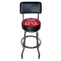 Nebraska Cornhuskers Single Rung Vinyl Bar Stool w Back 