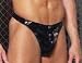Men's Vinyl Thong with snap front in One Size