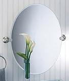 Bathroom Mirror - Wall Mount, Large Oval, Beveled - Laurel Avenue Collection by Gatco