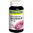 Magnesium 500mg,High Potency,by Nature's Bounty-100Tabs