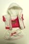 White and Pink Hoodie Skirt Outfit fits most Webkinz, Shining Star and 8"- 10" Make Your Own Stuffed Animals