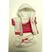 White and Pink Hoodie Skirt Outfit fits most Webkinz, Shining Star and 8"- 10" Make Your Own Stuffed Animals