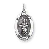 Sterling Silver St. Jude Thaddeus Medal Charm