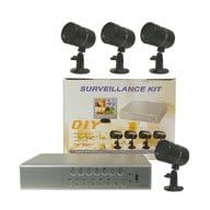 KJB Security DVR-401N DVR and Camera set powered by one cable system w remote view by KJB Security