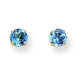 14k Blue topaz Earrings - December
