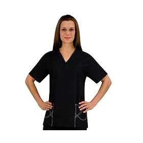 Natural Uniforms Solid Stitched Scrub Top And Pant Set