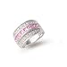 Sterling Silver Pink And White CZ Ring