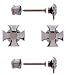 Musical Instruments : Grover 640C Iron Cross Locking Strap Buttons (Chrome) (Set of 2)