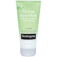 Neutrogena Oil-Free Acne Wash Redness Soothing Cream Cleanser, 6 Ounce