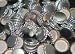 Silver Colored Polished Beer Bottle Caps (approximately 144 caps)