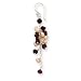 Sterling Silver FW Cultured Peach Pearl Garnet Dangle Earrings