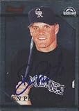 Ben Petrick, Colorado Rockies Autographed Card